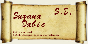 Suzana Dabić vizit kartica